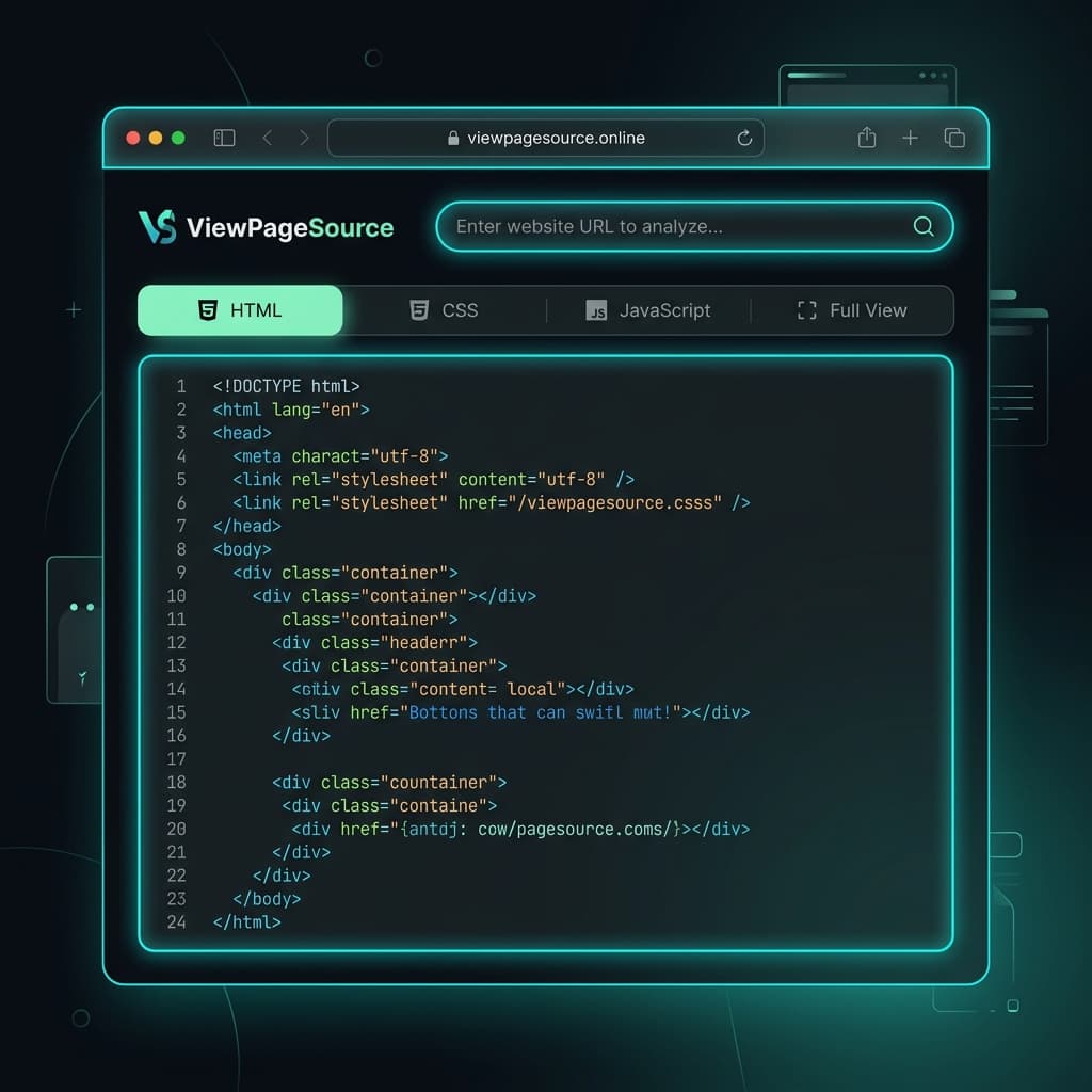 ViewPageSource Online Dashboard Preview