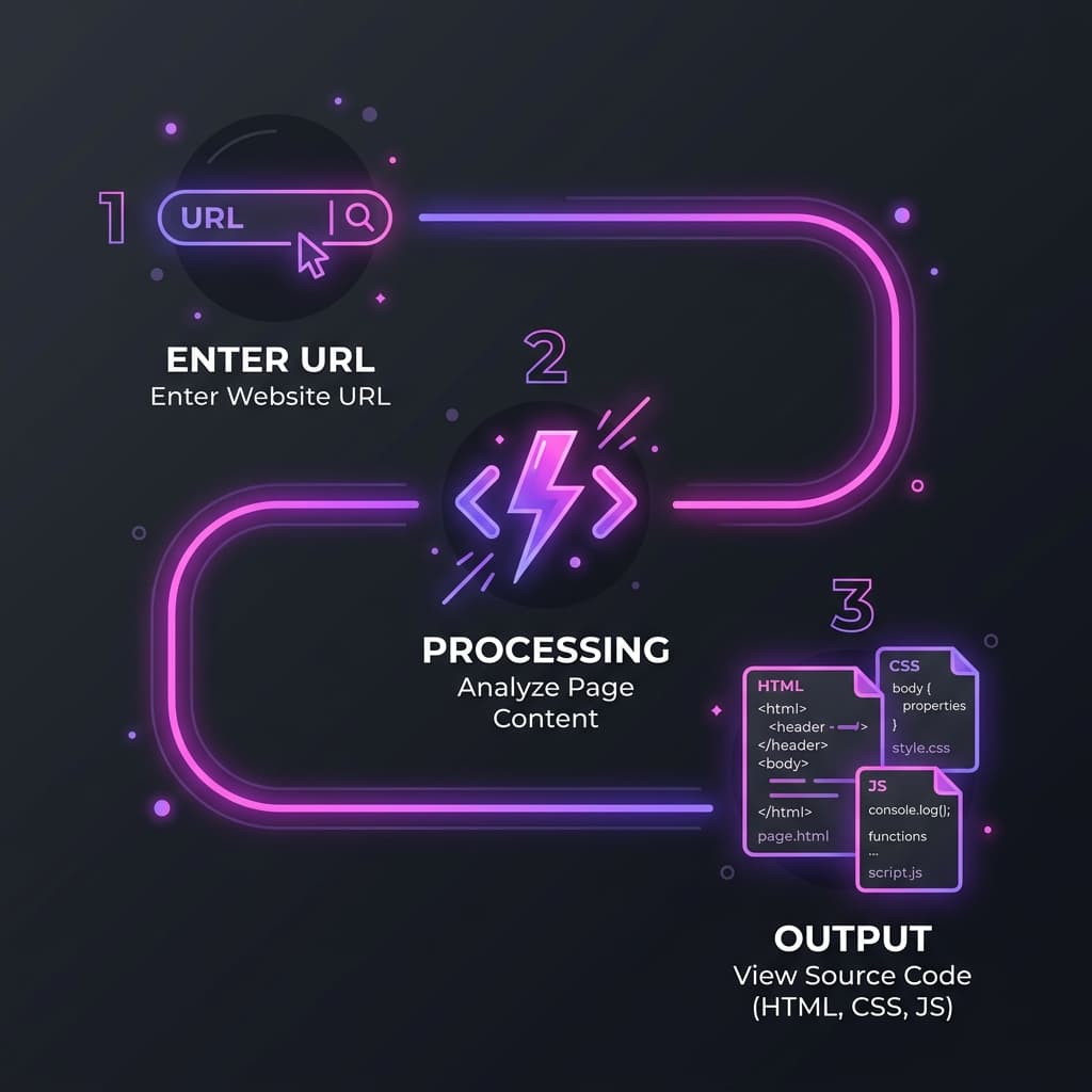 Viewing Page Source Online Workflow Diagram