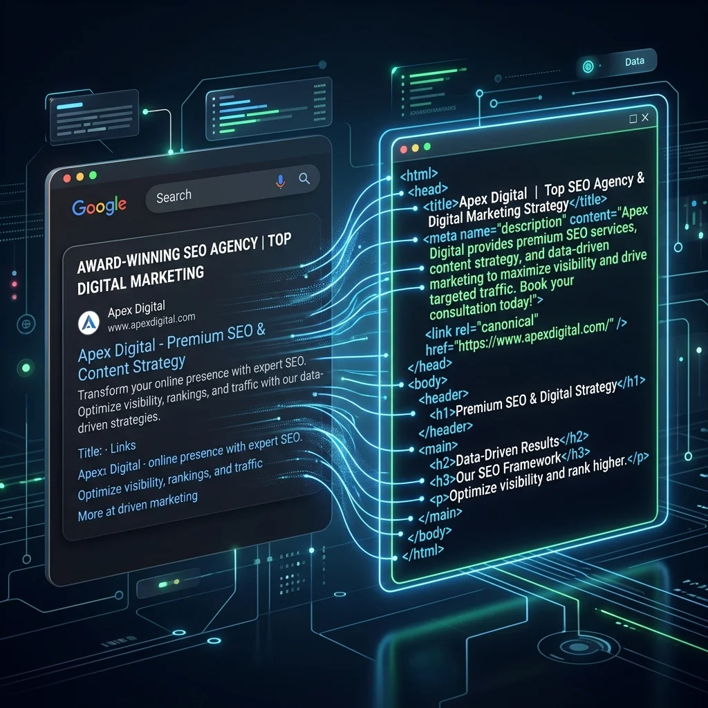SEO Metadata and Headings in Source Code